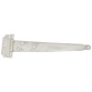 Penture anglaise - L : 200 mm - fixation murale - 42.7 x 2 mm - zingué blan