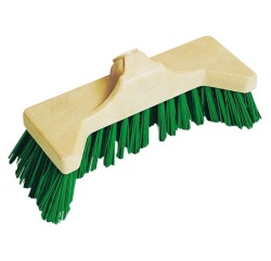 Balai cantonnier - Bull avec rebords - Baldozer - 32 cm - vert