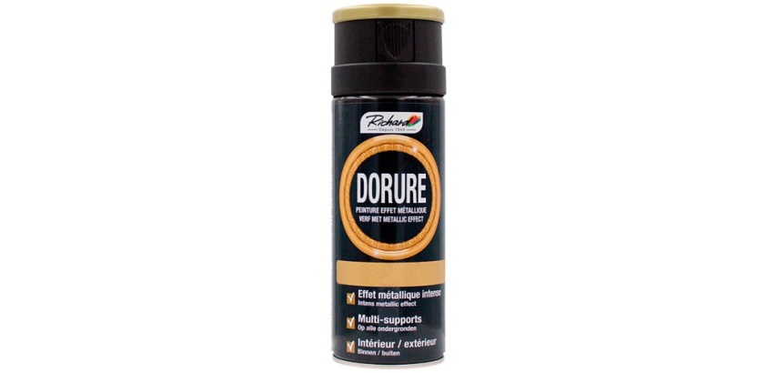 Bombe peinture Multi-supports Effet Métalique 400 ml - Dorure
