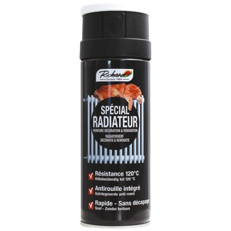Bombe peinture spécial radiateur - 400 mL - blanc satin