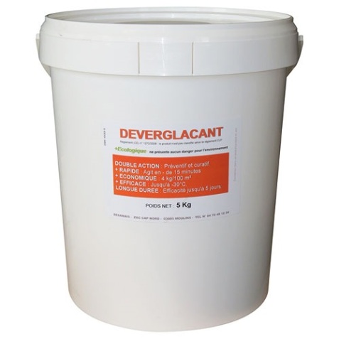 Déverglaçant - seau - 5 Kg