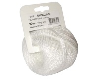 Ficelle polypropylène - 2.0/2 - D1 mm - pelote - 100 g - L : 90 m - blanche