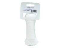 Tresse polypropylène - 8 fuseaux - 3 mm - carotte - 10 m - blanche