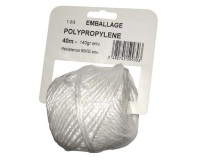 Ficelle polypropylène - 1.0/3 - D3 mm - pelote - 140 g - L : 42 m - blanche