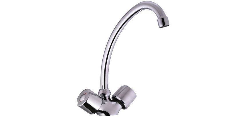 Mélangeur d'évier - bec orientable - NF - Ania chromé