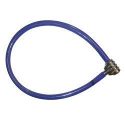 Câble antivol - rigide - à combinaison - 3 chiffres - 55 cm x 6 mm - colori