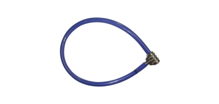 Câble antivol - rigide - à combinaison - 3 chiffres - 55 cm x 6 mm - colori