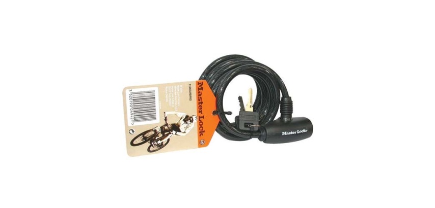 Câble antivol  à clé 1.8 m x 8 mm 2 clés noir