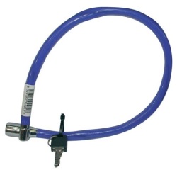 Câble antivol - rigide - à clé - 55 cm x 6 mm - coloris assortis