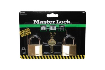 Cadenas à clé en laiton Master Lock - largeur 40 mm - Lot de 2