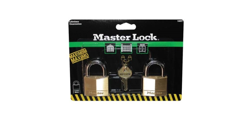 Cadenas à clé en laiton Master Lock - largeur 40 mm - Lot de 2