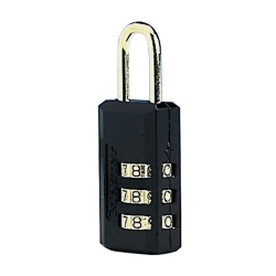 Cadenas à 3 chiffres - acier - noir - 20 mm