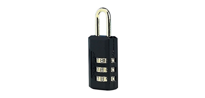 Cadenas à 3 chiffres - acier - noir - 20 mm