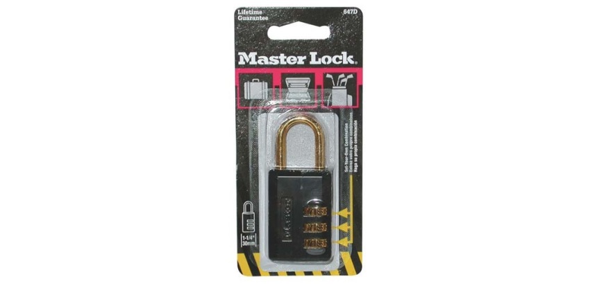 Cadenas à combinaison - 30 mm - anse de 24 mm - noir