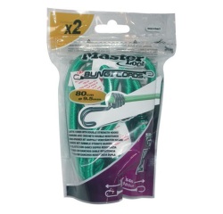 Tendeur - 2 crochets - L : 80 cm - D9.5 mm - vert - lot de 2