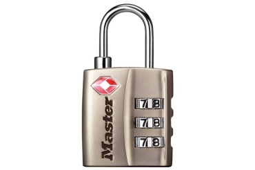 Cadenas à 3 chiffres certifié TSA - nickel - 30 mm