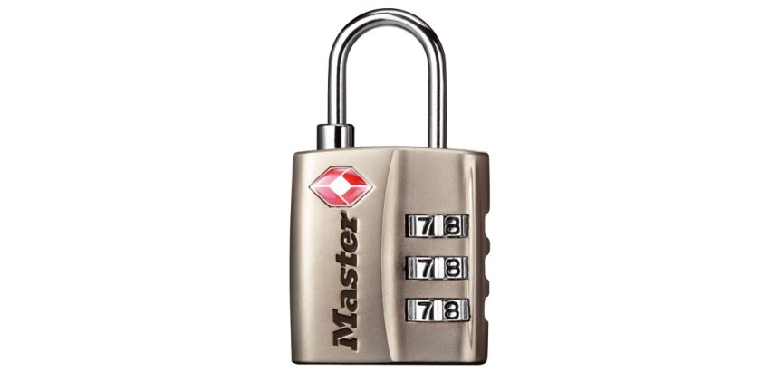 Cadenas à 3 chiffres certifié TSA - nickel - 30 mm