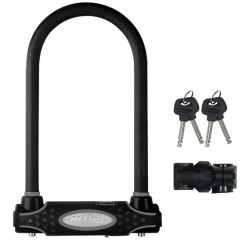 Antivol en U - à clé - anse 21 cm x 13 mm - noir