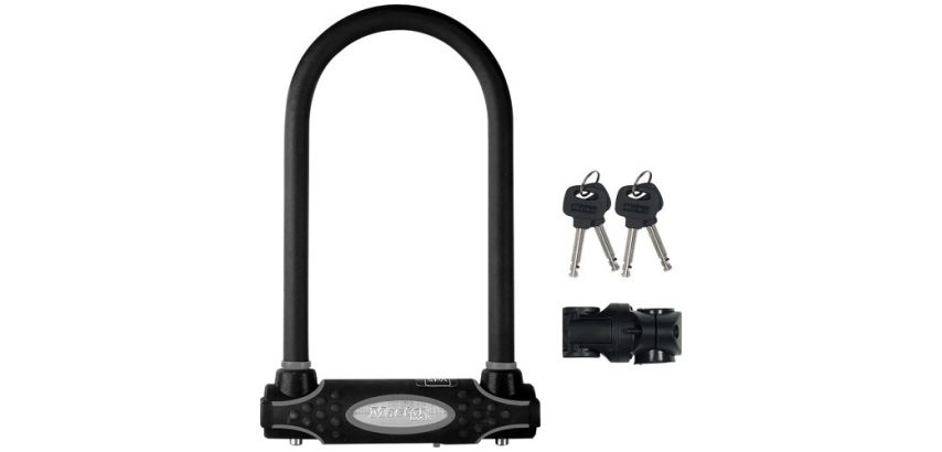 Antivol en U - à clé - anse 21 cm x 13 mm - noir