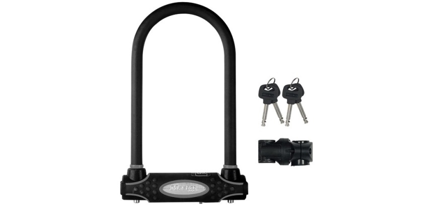 Antivol en U - à clé - anse 21 cm x 13 mm - noir