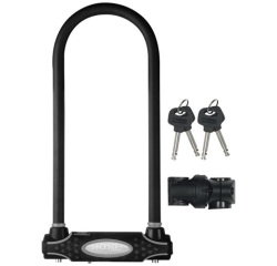 Antivol en U - à clé - anse 28 cm x 13 mm - noir