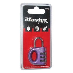 Cadenas à combinaison - 32 mm - anse de  17 mm - coloris assortis