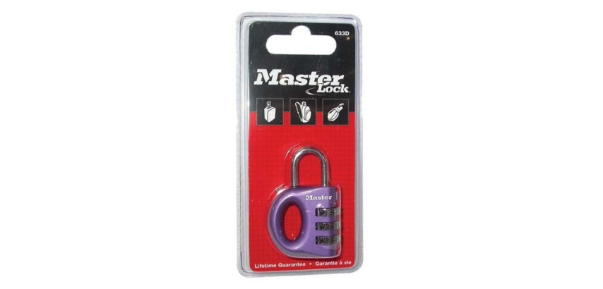 Cadenas à combinaison - 32 mm - anse de  17 mm - coloris assortis
