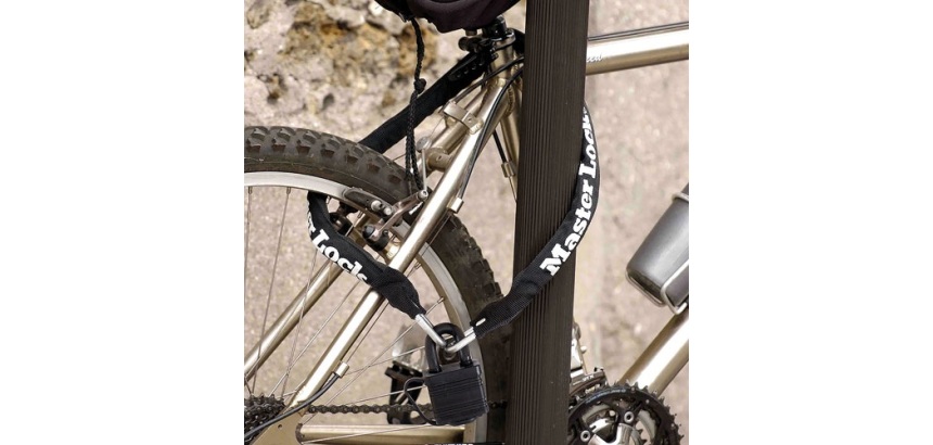 Antivol chaîne - à cadenas 40 mm  - 90 cm x 6 mm - noir