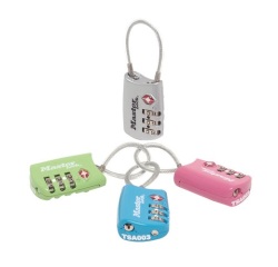 Cadenas à combinaison - TSA - 30 mm - anse flexible - coloris assortis