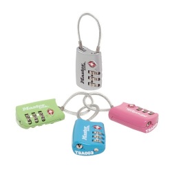 Cadenas à combinaison - TSA - 30 mm - anse flexible - coloris assortis