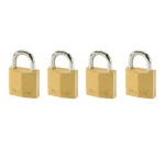 Cadenas à clé en laiton Master Lock - largeur 30 mm - Lot de 4