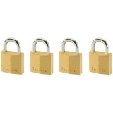 Cadenas à clé en laiton Master Lock - largeur 30 mm - Lot de 4