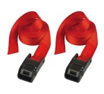 Sangle à bagage - sans crochet - L : 2.5 m - l : 25 mm - bleu - lot de 2