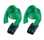 Sangle à bagage - sans crochet - L : 2.5 m - l : 25 mm - bleu - lot de 2