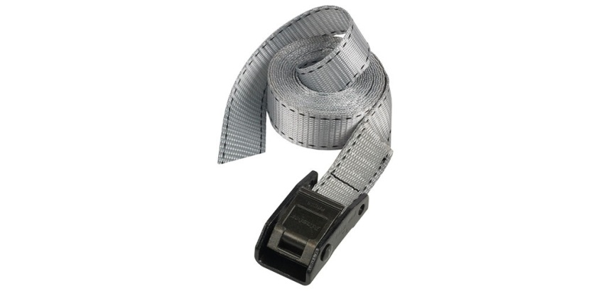 Sangle à bagage - sans crochet - L : 5 m - l : 25 mm - gris
