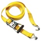 Sangle d'arrimage à cliquet - crochet en J - L : 4.5 m - l : 35 mm - jaune