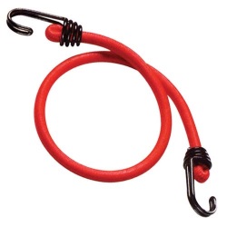 Tendeur - 2 crochets - L : 60 cm - D8 mm - rouge - lot de 2