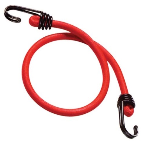 Tendeur - 2 crochets - L : 60 cm - D8 mm - rouge - lot de 2