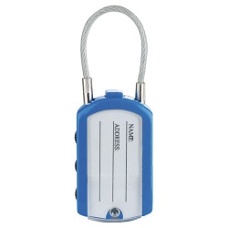 Cadenas à combinaison - porte adresse - 30 mm - anse de 46 mm - coloris ass