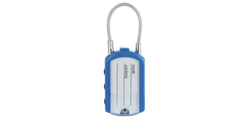 Cadenas à combinaison - porte adresse - 30 mm - anse de 46 mm - coloris ass