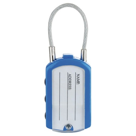 Cadenas à combinaison - porte adresse - 30 mm - anse de 46 mm - coloris ass