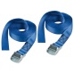 Sangle à bagage - sans crochet - L : 2.5 m - l : 25 mm - bleu - lot de 2