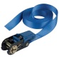 Sangle d'arrimage à cliquet - sans crochet - L : 5 m - l : 25 mm - bleu