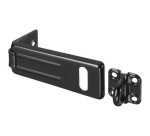 Moraillon - porte cadenas en acier trempé zingué - 11 cm - noir mat