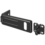 Moraillon - porte cadenas en acier trempé zingué - 11 cm - noir mat