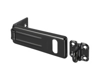 Moraillon - porte cadenas en acier trempé zingué - 11 cm - noir mat