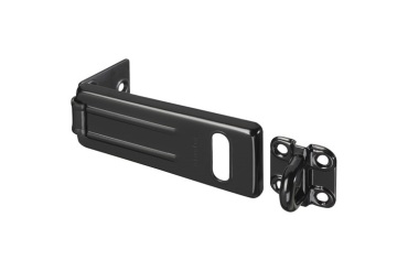 Moraillon - porte cadenas en acier trempé zingué - 11 cm - noir mat