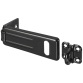 Moraillon - porte cadenas en acier trempé zingué - 11 cm - noir mat