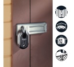 Moraillon - porte cadenas en acier trempé zingué - 11 cm - noir mat