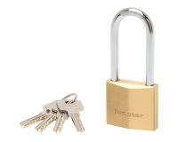 Cadenas en laiton haute sécurité 50 mm avec haute anse + 4 clés